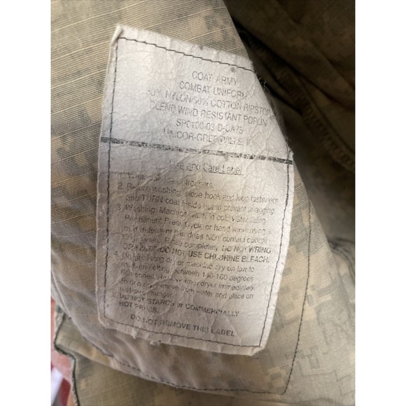 Vintage US Army Combat Uniform Coat Shirt ACU Cotton Blend Non FR UCP Sz XS - Picture 5 of 7